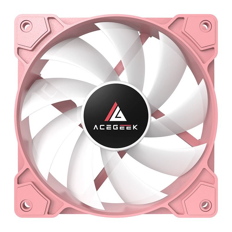 Kit Ventoinha Acegeek Glow 3x1, ARGB, 3x120mm, Rosa, AG-KITGLOW3X1-PK