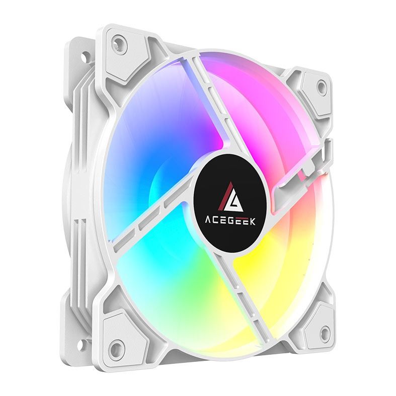 Kit Ventoinha Acegeek Glow 3x1, ARGB, 3x120mm, Branco, AG-KITGLOW3X1-WH