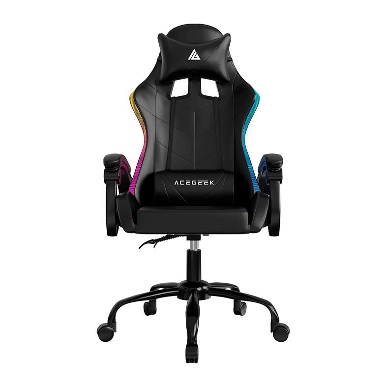 Cadeira Gamer Acegeek Knight-V2, RGB, Preto, AG-KNIGHT-V2-BK