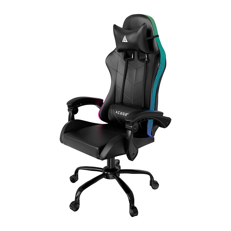 Cadeira Gamer Acegeek Knight-V2, RGB, Preto, AG-KNIGHT-V2-BK