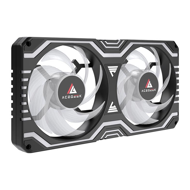 Kit Ventoinha Acegeek Link240, 240mm, ARGB, Com Controladora, Preto, AG-LINK240-BK