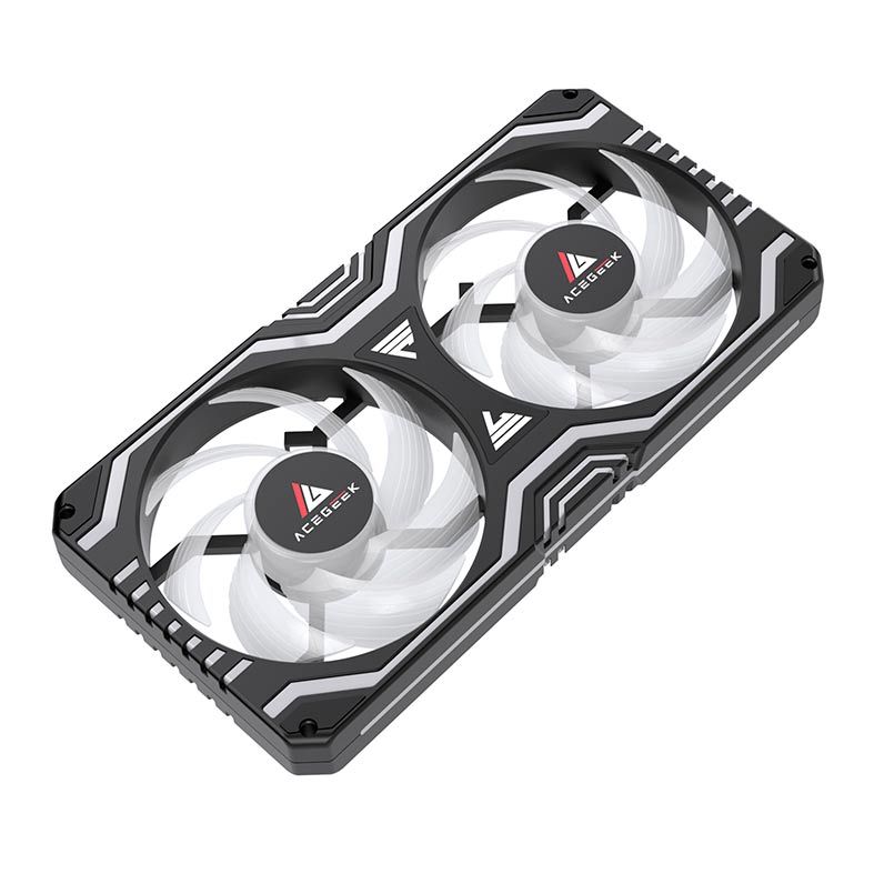 Kit Ventoinha Acegeek Link240, 240mm, ARGB, Com Controladora, Preto, AG-LINK240-BK