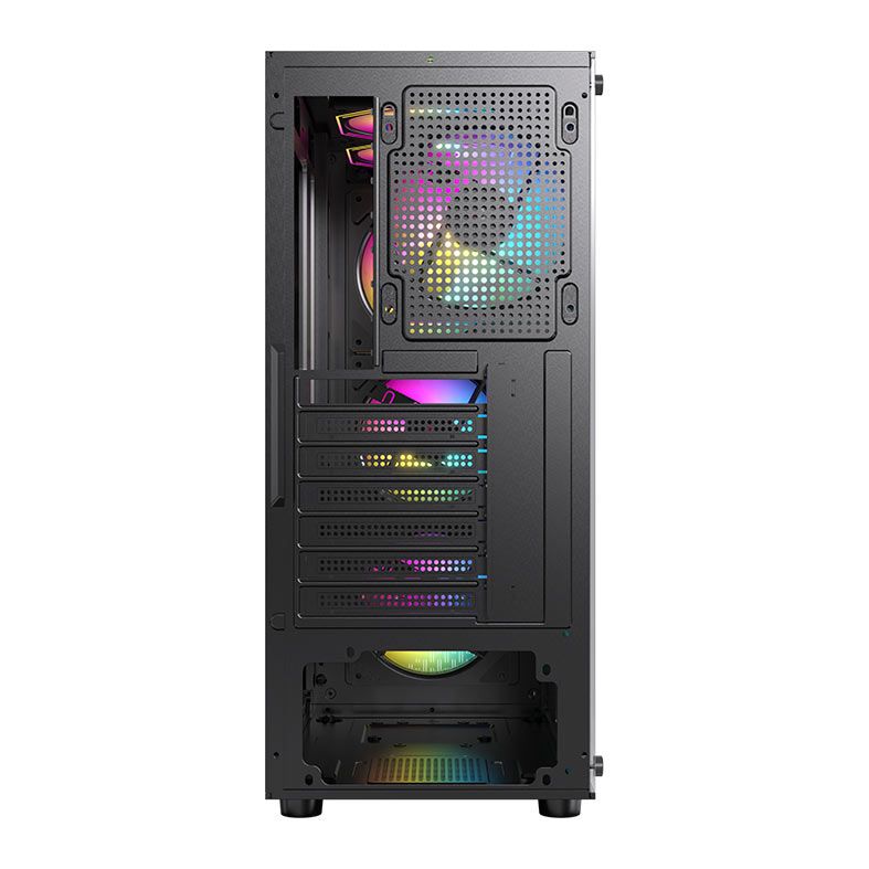 Gabinete Gamer Acegeek Lumix, Mid-Tower, Lateral de Vidro, Preto, AG-LUMIX-BK