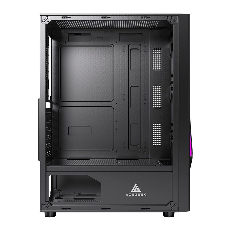 Gabinete Gamer Acegeek Lumix, Mid-Tower, Lateral de Vidro, Preto, AG-LUMIX-BK