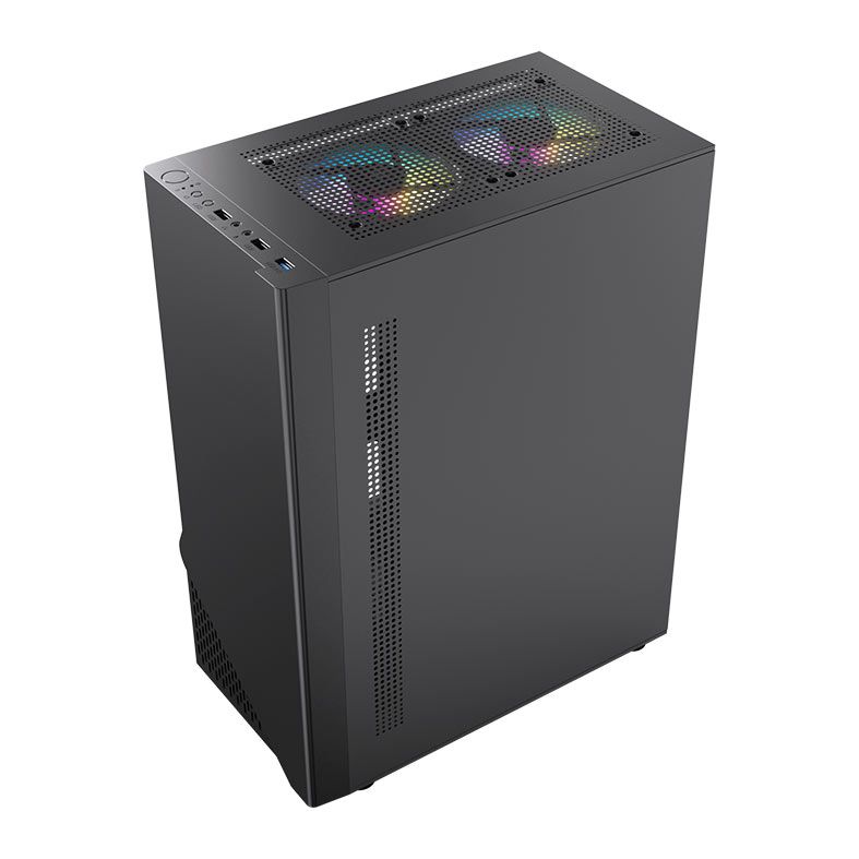 Gabinete Gamer Acegeek Lumix, Mid-Tower, Lateral de Vidro, Preto, AG-LUMIX-BK