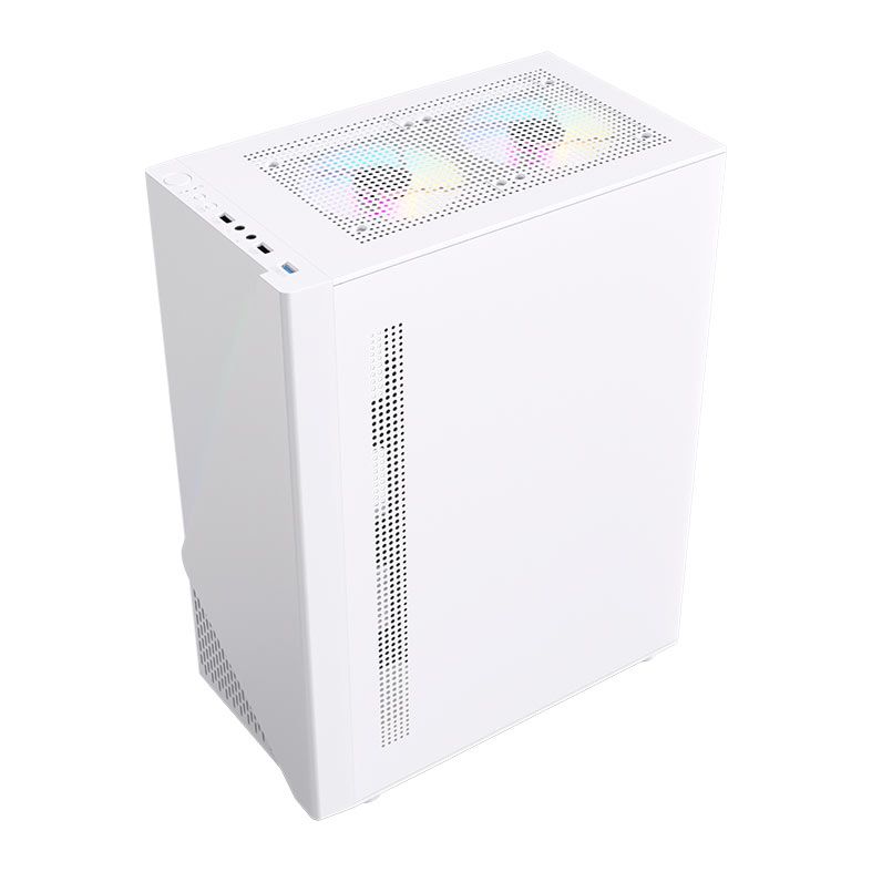 Gabinete Gamer Acegeek Lumix, Mid-Tower, Lateral de Vidro, Branco, AG-LUMIX-WH