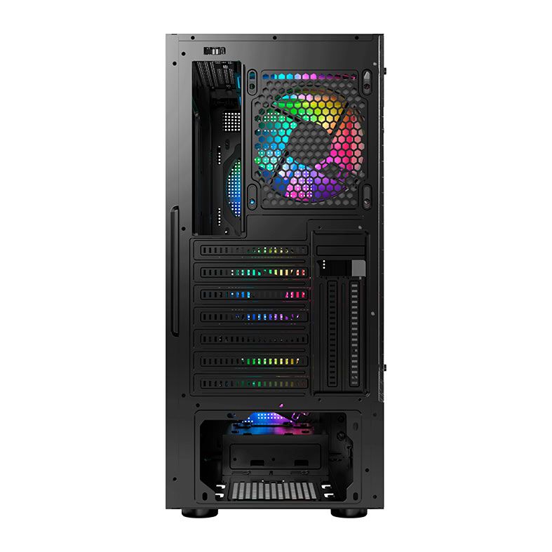 Gabinete Gamer Acegeek Morality L435, Mid-Tower, Lateral de Vidro, Preto, AG-MORALITY-L435-BK