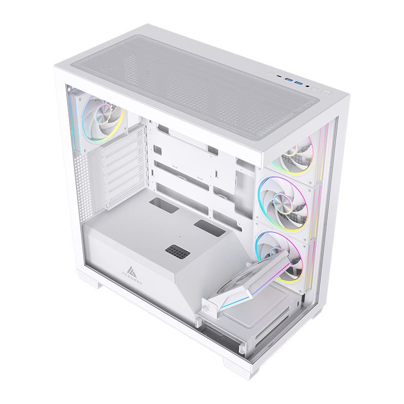 Gabinete Gamer Acegeek Nebula, Mid-Tower, Lateral de Vidro, Branco, AG-NEBULA-WH