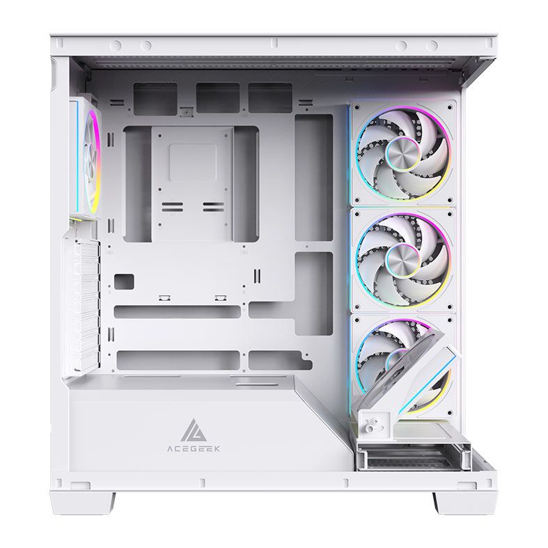 Gabinete Gamer Acegeek Nebula, Mid-Tower, Lateral de Vidro, Branco, AG-NEBULA-WH
