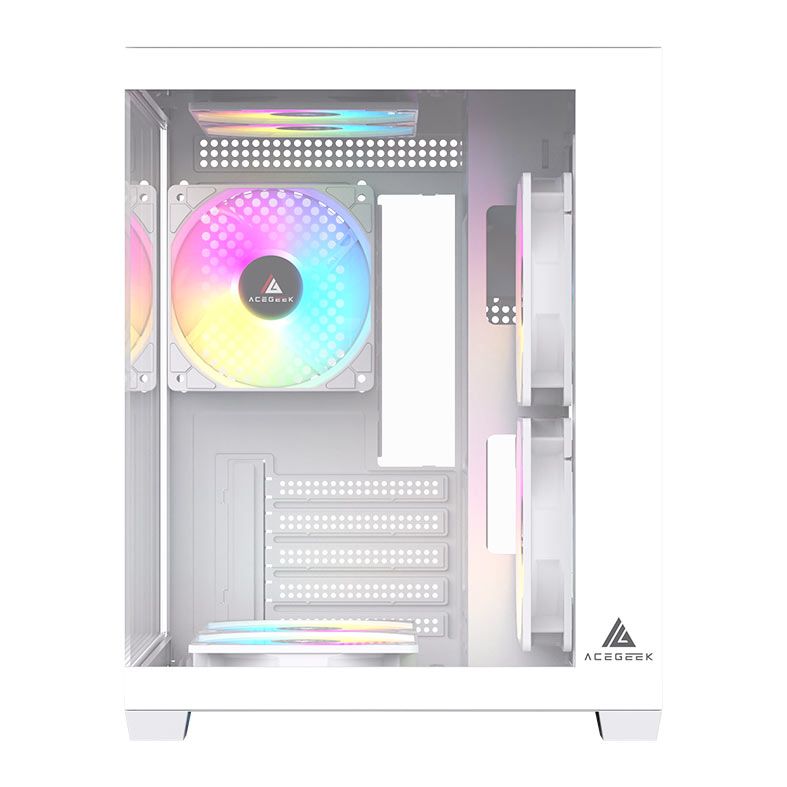 Gabinete Gamer Acegeek Neptune, Mid-Tower, Lateral de Vidro, Branco, AG-NEPTUNE-WH
