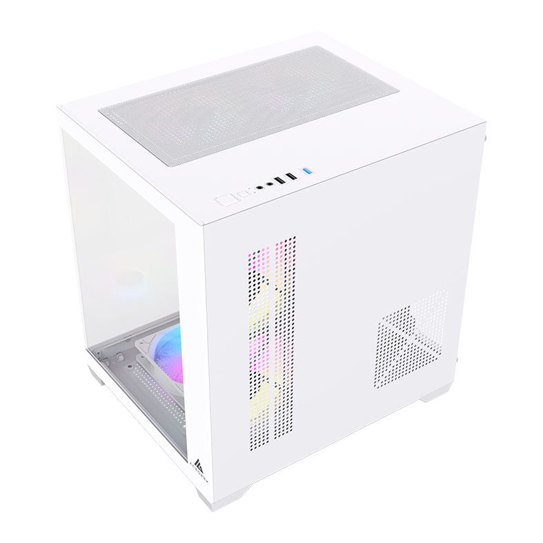 Gabinete Gamer Acegeek Neptune, Mid-Tower, Lateral de Vidro, Branco, AG-NEPTUNE-WH