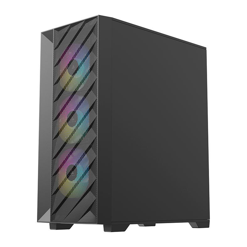 Gabinete Gamer Acegeek Nova C410 Mesh, Mid-Tower, Lateral de Vidro, Preto, AG-NOVA-C410-BK