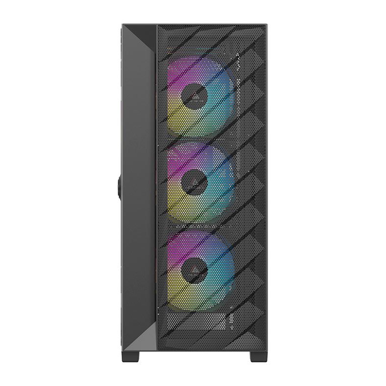 Gabinete Gamer Acegeek Nova C410 Mesh, Mid-Tower, Lateral de Vidro, Preto, AG-NOVA-C410-BK