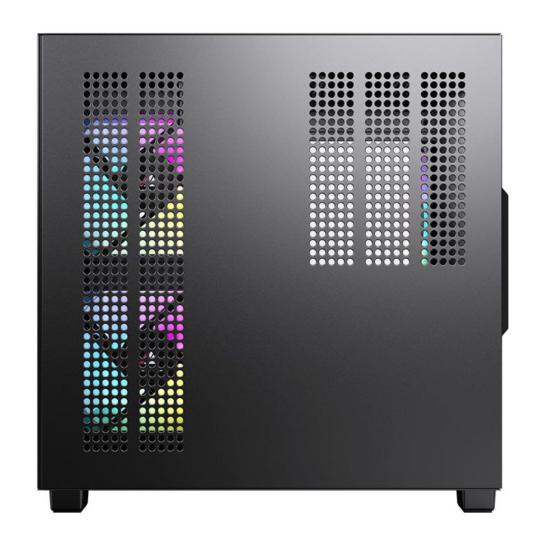 Gabinete Gamer Acegeek Ori, Rainbow, Mini-Tower, Lateral e Vidro, Com 3 Fans, Preto, AG-ORI-BK-3F