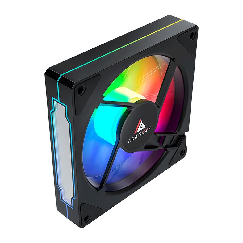 OPENBOX Ventoinha Acegeek Pandora Reversa, ARGB, 120mm, Preto, AG-PANDORA-BK-RV