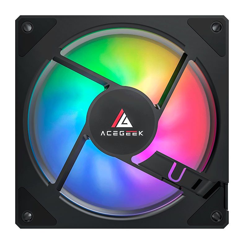 OPENBOX Ventoinha Acegeek Pandora Reversa, ARGB, 120mm, Preto, AG-PANDORA-BK-RV