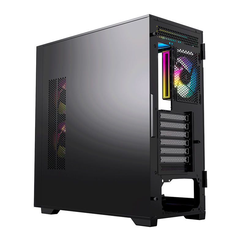 Gabinete Gamer Acegeek Puzzle, Mid-Tower, Lateral de Vidro, Preto, AG-PUZZLE-BK