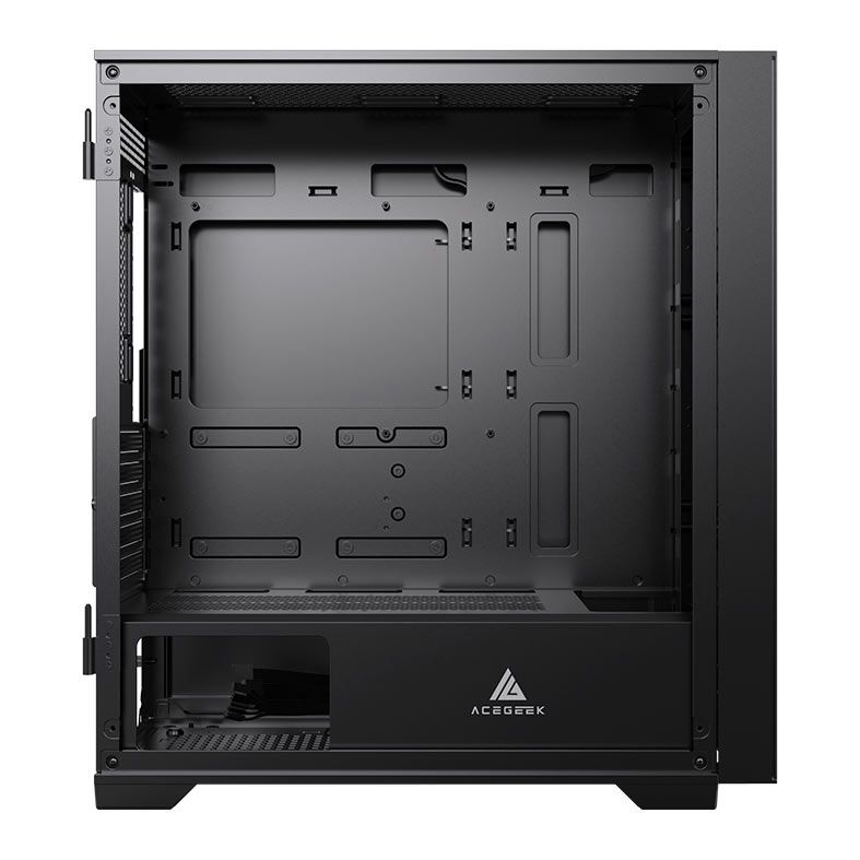 Gabinete Gamer Acegeek Puzzle Mini, Mini-Tower, Lateral de Vidro, Preto, AG-PUZZLE-MINI-BK
