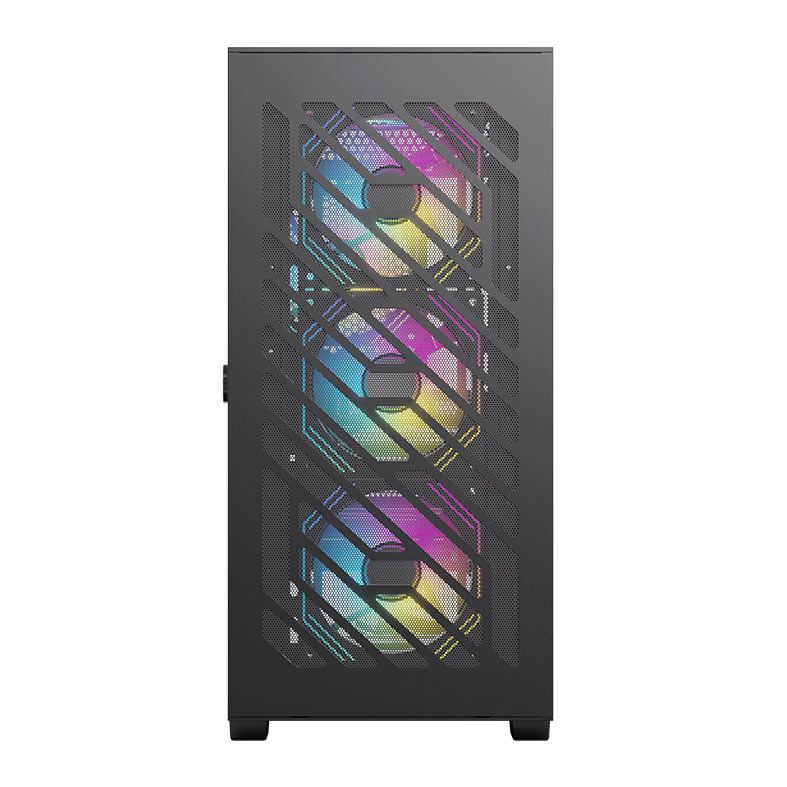 Gabinete Gamer Acegeek Puzzle Mini, Mini-Tower, Lateral de Vidro, Preto, AG-PUZZLE-MINI-BK