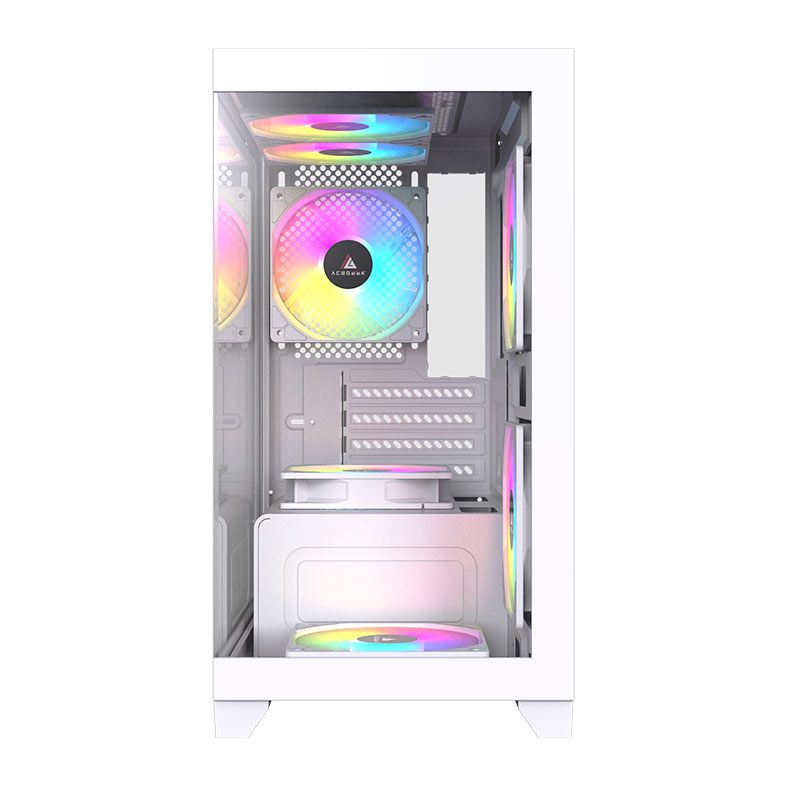 Gabinete Gamer Acegeek Rhythm, Mid-Tower, Lateral de Vidro, Branco, AG-RHYTHM-WH