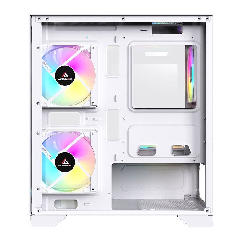 Gabinete Gamer Acegeek Rhythm, Mid-Tower, Lateral de Vidro, Branco, AG-RHYTHM-WH