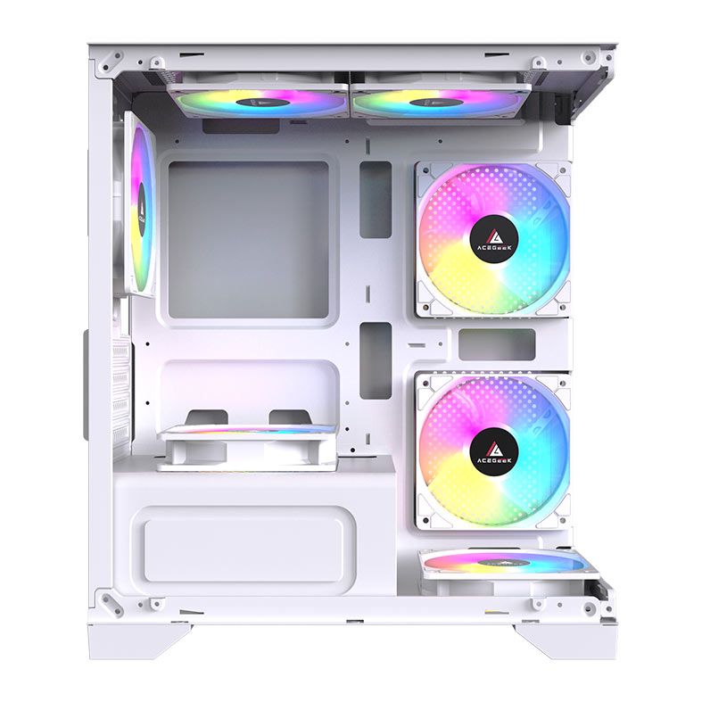 Gabinete Gamer Acegeek Rhythm, Mid-Tower, Lateral de Vidro, Branco, AG-RHYTHM-WH