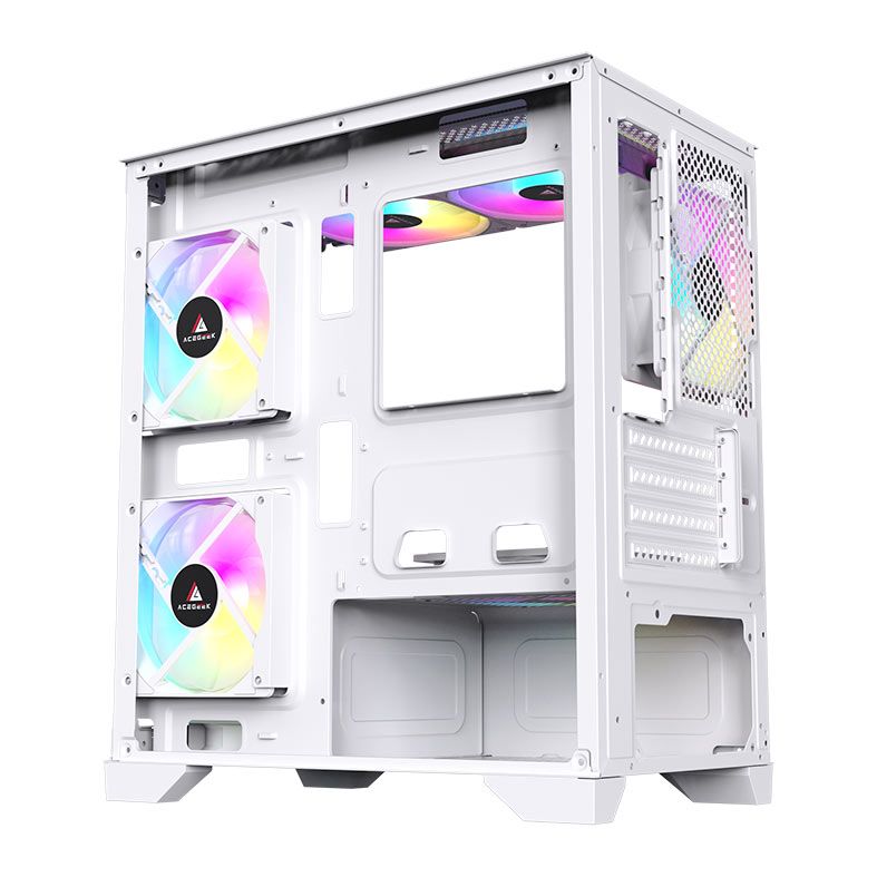 Gabinete Gamer Acegeek Rhythm, Mid-Tower, Lateral de Vidro, Branco, AG-RHYTHM-WH