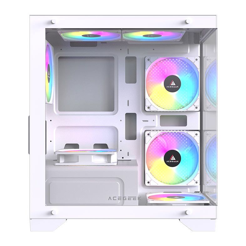 Gabinete Gamer Acegeek Rhythm, Mid-Tower, Lateral de Vidro, Branco, AG-RHYTHM-WH