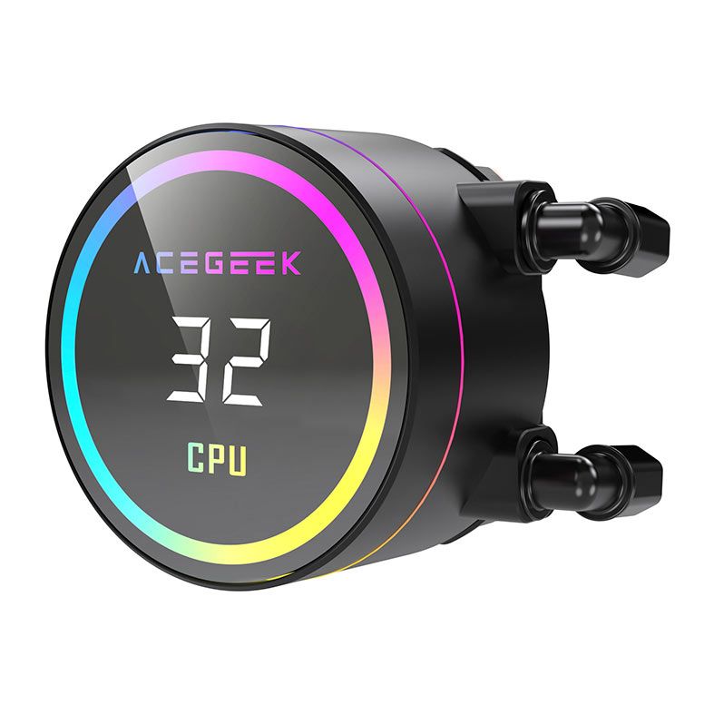 Water Cooler Acegeek Temp C120, ARGB, 120mm, Preto, AG-TEMPC120-BK