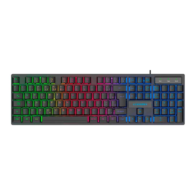 OPENBOX Combo Gamer Acegeek Thunder 4in1, Teclado Membrana, Mouse, Mousepad, Headset, AG-THUNDER-COMBO-BK