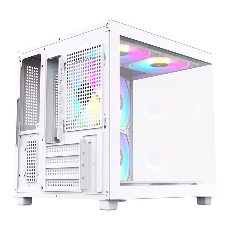 Gabinete Gamer Acegeek Tide, Mid-Tower, Lateral de Vidro, Branco, AG-TIDE-WH