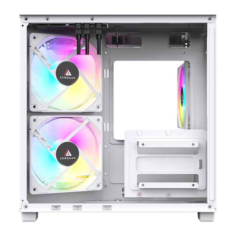 Gabinete Gamer Acegeek Tide, Mid-Tower, Lateral de Vidro, Branco, AG-TIDE-WH