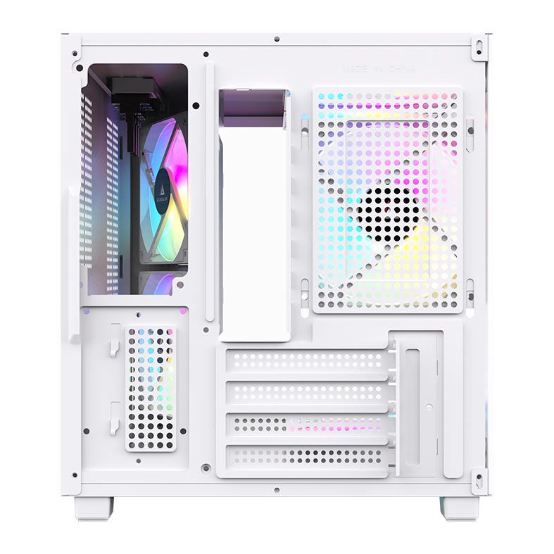 Gabinete Gamer Acegeek Tide, Mid-Tower, Lateral de Vidro, Branco, AG-TIDE-WH