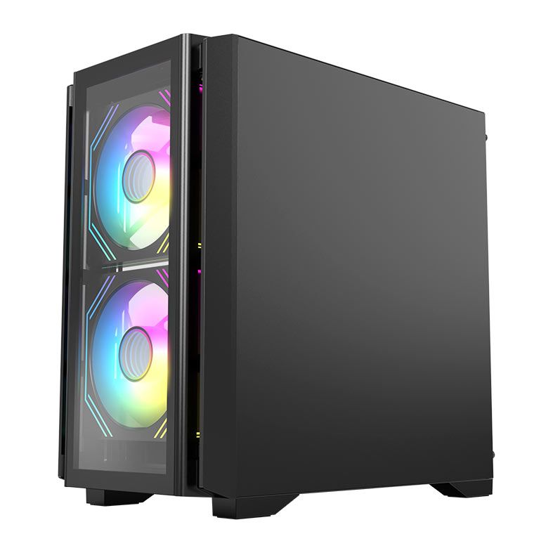 Gabinete Gamer Acegeek Vision M352, Mid-Tower, Lateral de Vidro, Preto, AG-VISION-M352-BK