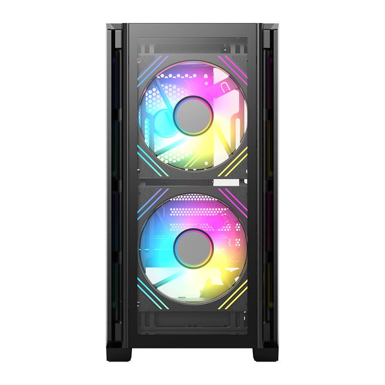 Gabinete Gamer Acegeek Vision M352, Mid-Tower, Lateral de Vidro, Preto, AG-VISION-M352-BK
