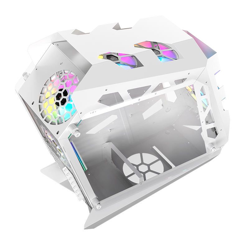 Gabinete Gamer Acegeek Vortex, Mid-Tower, Lateral de Vidro, Branco, AG-VORTEX-WH