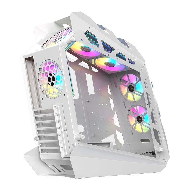 Gabinete Gamer Acegeek Vortex, Mid-Tower, Lateral de Vidro, Branco, AG-VORTEX-WH