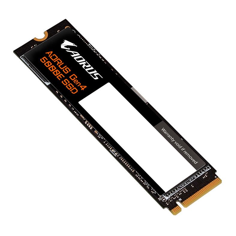 SSD Gigabyte Aorus Gen4 5000E, 1TB, M.2 2280, PCIe NVMe, Leitura 5000 MB/s, Gravacao 4600 MB/s, AG450E1024-G