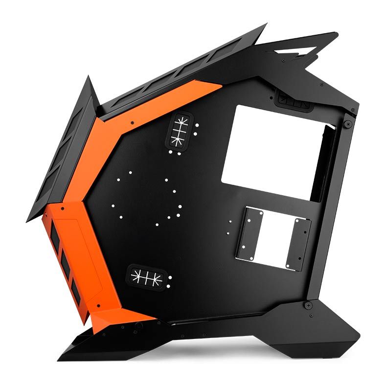 Gabinete Gamer Aigo DarkFlash Knight-K1 Preto/Laranja Lateral Vidro