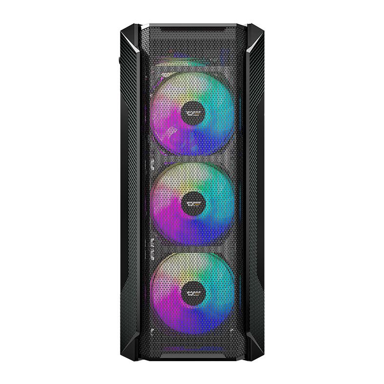 Gabinete Gamer Aigo DarkFlash Leo, Mid-Tower, Lateral de Vidro, Preto, Aigo-DarkFlash-Leo