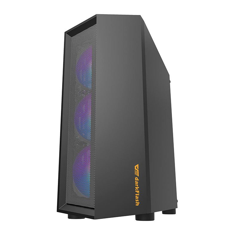 Gabinete Gamer Aigo DarkFlash Melody, Mesh, Mid-Tower, Lateral de Acrilico, Preto, Aigo-DarkFlash-Melody-Preto