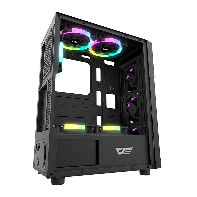 Gabinete Gamer Aigo DarkFlash Pollux , Mid-Tower, Lateral de Acrilico, Preto, Aigo-DarkFlash-Pollux