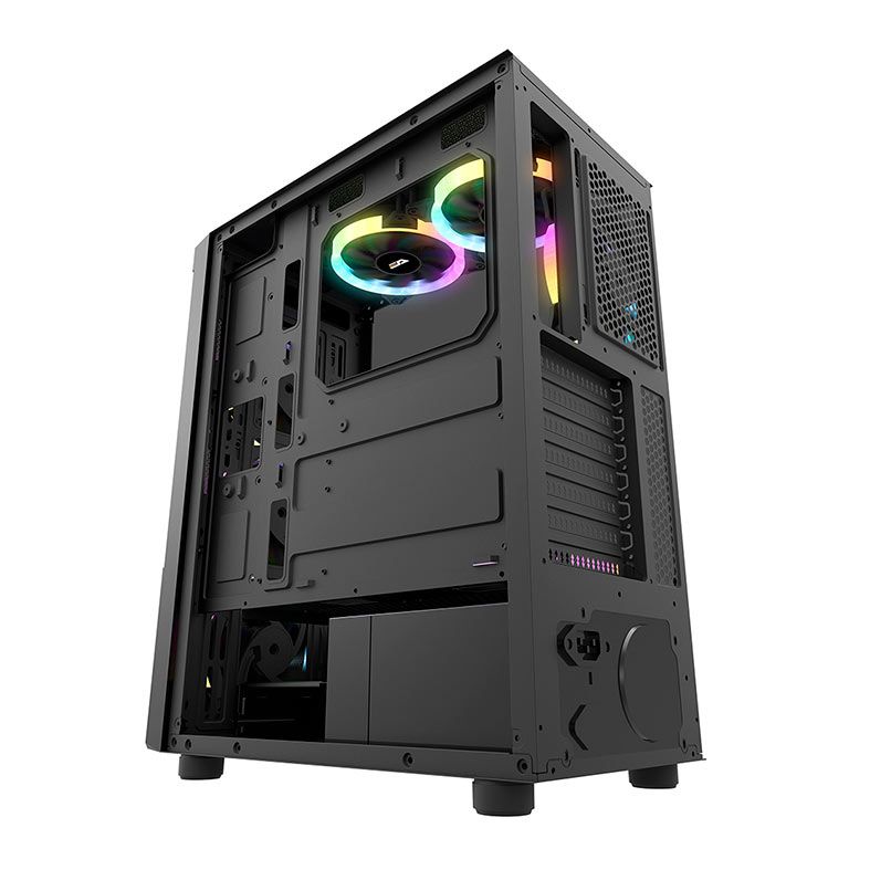 Gabinete Gamer Aigo DarkFlash Pollux , Mid-Tower, Lateral de Acrilico, Preto, Aigo-DarkFlash-Pollux