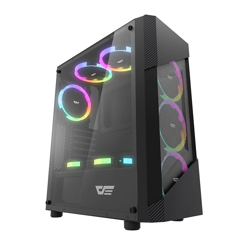 Gabinete Gamer Aigo DarkFlash Pollux , Mid-Tower, Lateral de Acrilico, Preto, Aigo-DarkFlash-Pollux