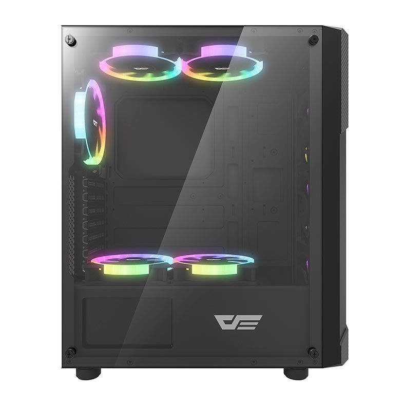 Gabinete Gamer Aigo DarkFlash Pollux , Mid-Tower, Lateral de Acrilico, Preto, Aigo-DarkFlash-Pollux