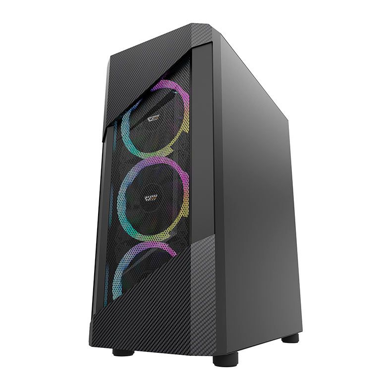 Gabinete Gamer Aigo DarkFlash Pollux , Mid-Tower, Lateral de Acrilico, Preto, Aigo-DarkFlash-Pollux