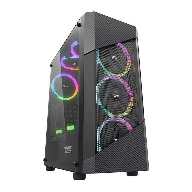 Gabinete Gamer Aigo DarkFlash Pollux , Mid-Tower, Lateral de Acrilico, Preto, Aigo-DarkFlash-Pollux