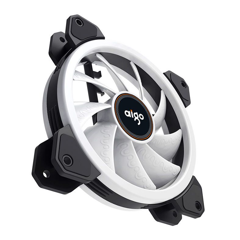 Kit Ventoinhas Aigo DR12 5in1 RGB 5x120mm, Com Controladora, Aigo-DR12-5in1