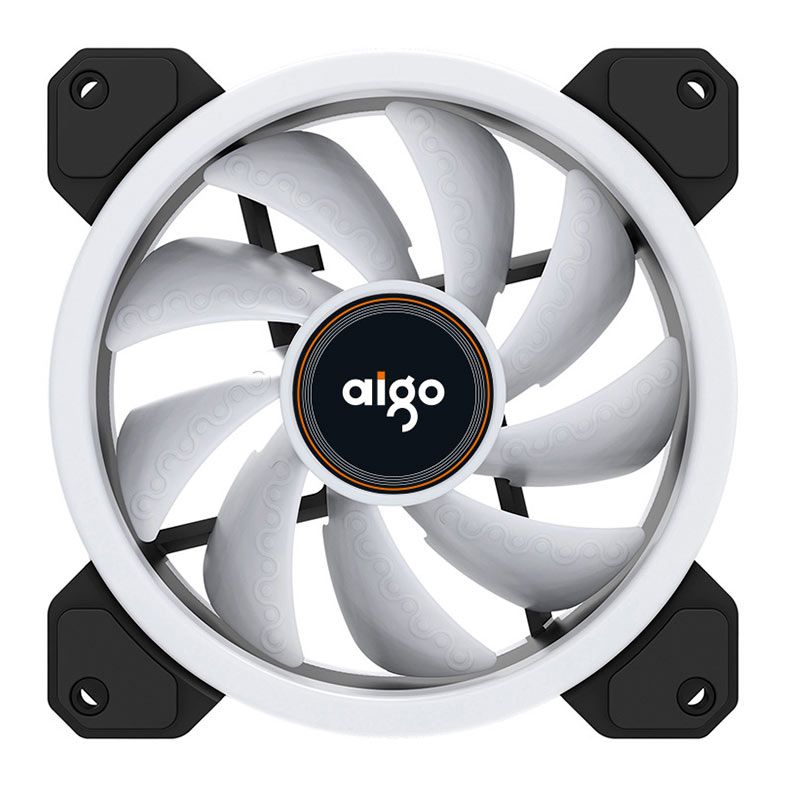 Kit Ventoinhas Aigo DR12 5in1 RGB 5x120mm, Com Controladora, Aigo-DR12-5in1