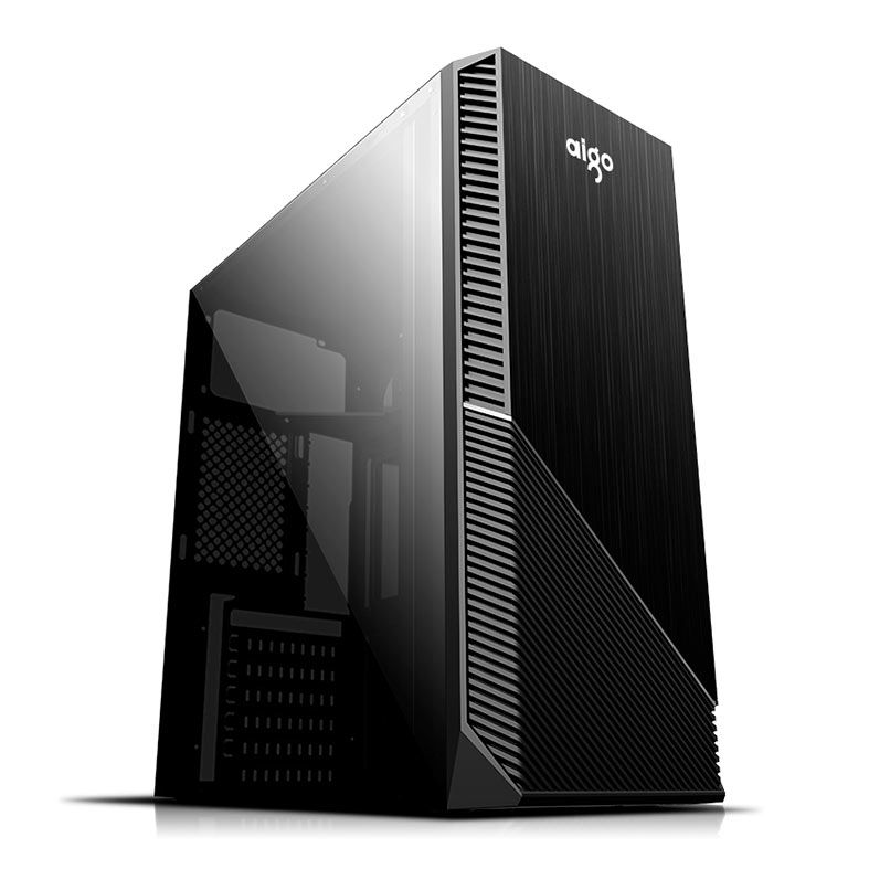 Gabinete Gamer Aigo Rainbow , Mid-Tower, Lateral de Acrilico, Preto, Aigo-Rainbow-Preto